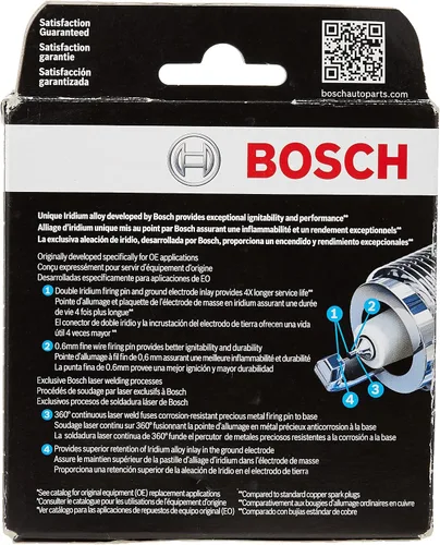 Vista 3 de BOSCH 9619 OE Bujía de Alambre Fino de Doble Iridio - Paquete de 4