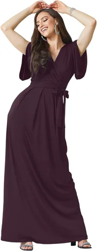 Vista 18 de KOH KOH Vestido largo plisado y modesto para mujer, para invitada de boda Negro