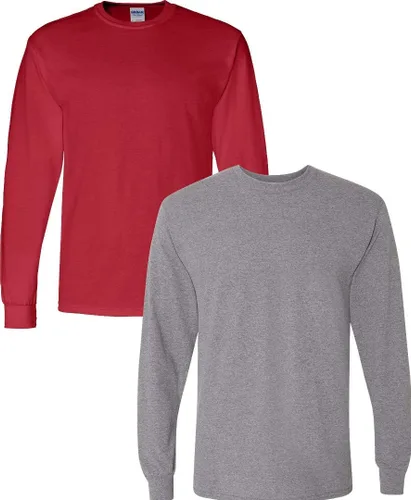 Vista 11 de Gildan - Camiseta DryBlend de manga larga para adulto, estilo G8400, paquete de 2