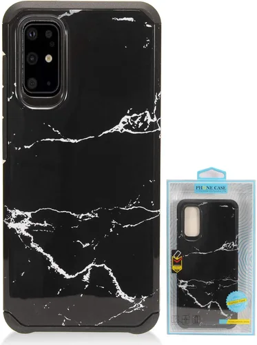 Vista 3 de Para Samsung Galaxy S20 6.2" (SM-G980) - Funda para teléfono con imagen a prueba de golpes - AD1 mármol negro