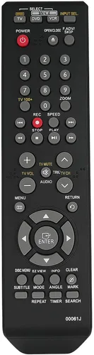 Vista 2 de Mando a distancia de repuesto compatible con Samsung DVDV9700 DVD-VR325 DVD-V3500 DVD-V3600 DVD-V3650 DVD VCR Combo Player Recorder