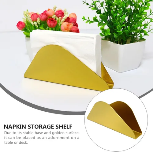 Vista 3 de Vertical Stainless Steel Napkin Holder Gold Freestanding Tissue Dispenser Sturdy Napkin Storage Rack for Restaurant Table and Home Kitchen Use
