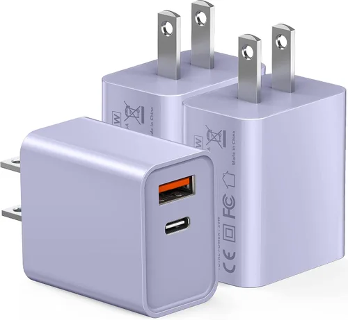 Vista 11 de Cargador de pared USB C, 100 W, 6 puertos PD rápido, bloque de carga USB C, 3USB C+3USB A, bloque de carga, adaptador de tira de alimentación tipo