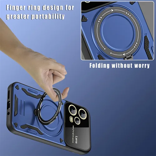 Vista 2 de Funda para Xiaomi Redmi Note 12 Pro 5G/Poco X5 Pro con protector de lente de cámara, protección contra caídas de grado militar a prueba de golpes