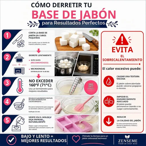 Vista 4 de Base de jabón de leche de cabra de 10 LBS Kit de suministros para derretir y verter para hacer jabón - Sin SLS/SLES y PEG Ingredientes orgánicos