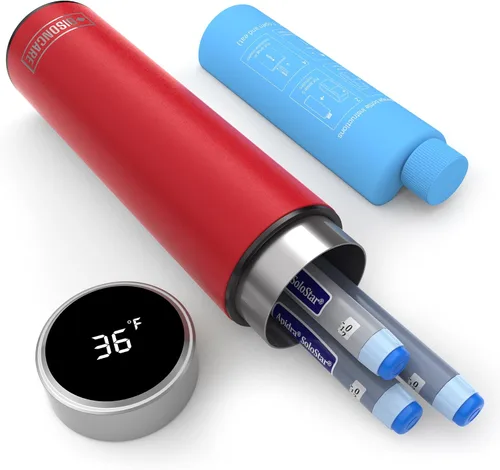 Vista 18 de DISONCARE 60H Estuche de viaje enfriador de insulina para 4 plumas con pantalla de temperatura, enfriador de medicamentos para viajes, aprobado por