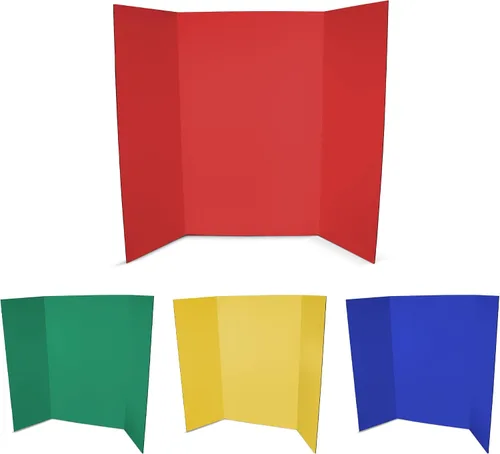 Vista 2 de Flipside Products Tableros de proyectos surtidos de colores primarios de 36 x 48 pulgadas con encabezados, 6 de cada uno de rojo, azul, verde