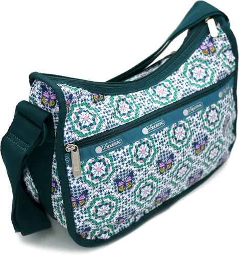 Vista 3 de LeSportsac Bolso bandolera clásico Hobo en mosaico de mariposa Mosaico de mariposa Bolso cruzado clásico Hobo