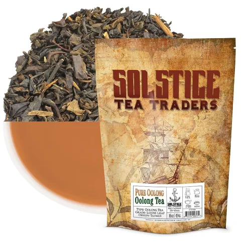Vista 17 de Hojas sueltas té verde a granel Solstice Tea Traders, varios sabores en bolsa