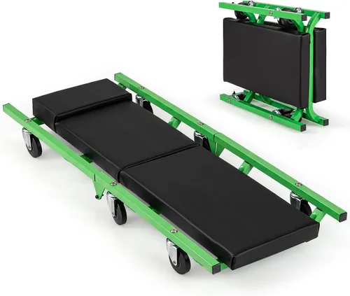 Vista 11 de Goplus Enredadera mecánica plegable 3 en 1 de 36 pulgadas, acuéstate o Negro