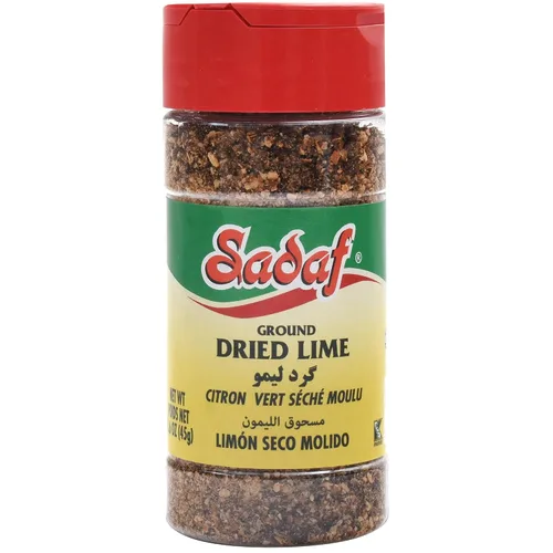 Vista 4 de Sadaf Lima seca molida - Limoo Omani - Polvo de lima seca para cocinar y saborizar alimentos - Molida - Kosher y vegetariana - Botella de 4 onzas