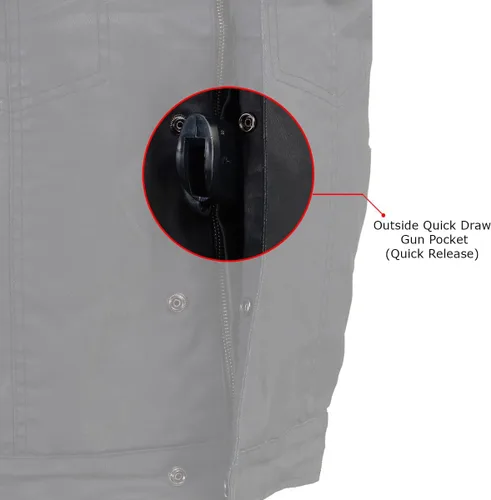Vista 5 de Milwaukee Leather MDM3025 - Chaleco de motociclista con revestimiento encerado negro para hombre, estilo club, con cuello de camisa y cuello