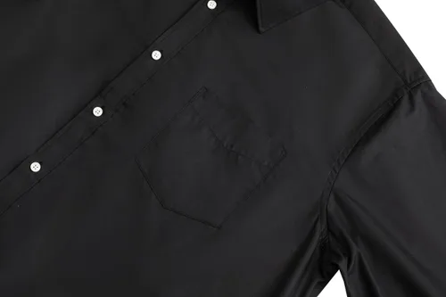Vista 4 de Double Pump Camisas de vestir grandes y altas para hombre, de manga larga, casuales, de negocios, con botones, de talla XXL (T) a 6XL (T)