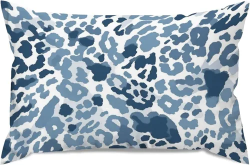 Vista 43 de Fundas de almohada con estampado de leopardo y guepardo negro y marrón, 12 x 18 pulgadas, fundas de cojín de granja para sofá, sala de estar