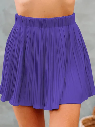 Vista 4 de Avanova Minifalda plisada de cintura alta para mujer, acampanada, acampanada, falda de tenis