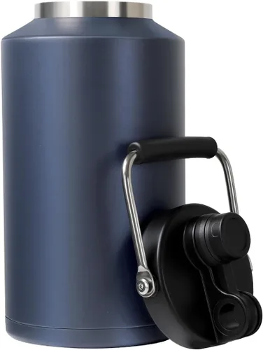 Vista 15 de Jarra de Agua de Galón, Botella de Agua Aislada, Jarra de 1 Galón con Asa, Botella de Agua Grande de Acero Inoxidable de 128 oz de Boca Ancha