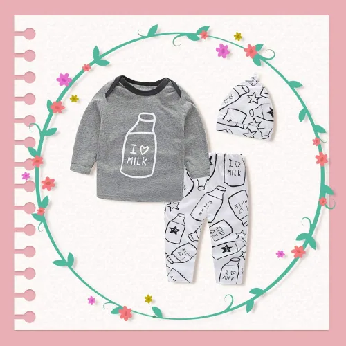 Vista 5 de Yilaku Baby Girl Clothes Baby Layette Set Newborn Baby Girl Gift Newborn Outfits for 3-24 Months
