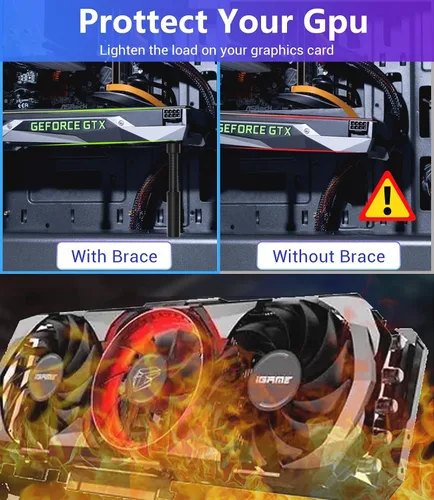 Vista 4 de Soporte de Soporte de GPU, Soporte Antihundimiento de GPU, Soporte de Tarjeta Gráfica GPU, Soporte de Soporte de Hundimiento de Tarjeta de Video