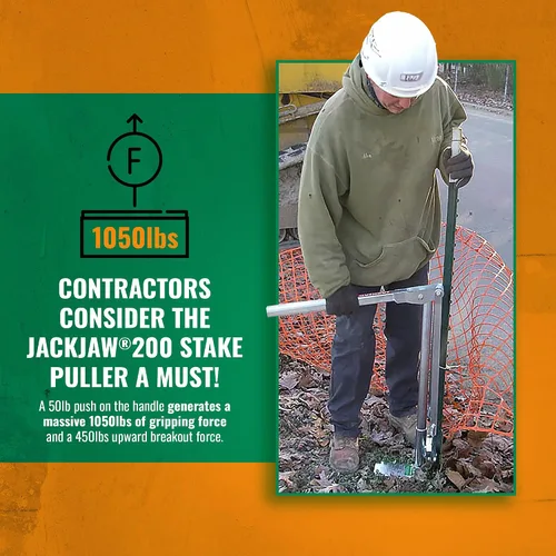 Vista 4 de JACKJAW 200 extractor de estacas de hormigón – Herramienta de extracción sin esfuerzo para contratistas – Elimina fácilmente estacas de 3/4 pulgadas