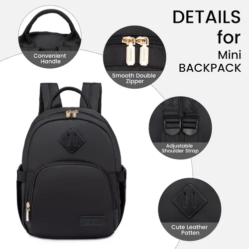 Vista 7 de LOVEVOOK Mini mochila pequeña y linda mochila de moda para niñas y mujeres