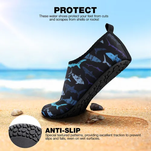 Vista 3 de SIMARI Zapatos de Agua para Hombre y Mujer, Calcetines Acuáticos para Playa, Pies Descalzos, Secado Rápido, Aerobics Acuáticos, Natación, Piscina