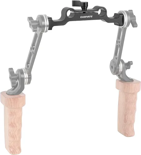 Vista 3 de CAMVATE Abrazadera de varilla de 15 con accesorio estándar (M6,1.252 in) para sistemas de riel de soporte de equipo de cámara (rojo) - 1466