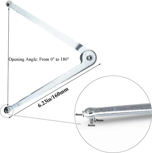 Vista 3 de Llave de amoladora angular de alta resistencia, universal de acero al carbono reforzado de alta resistencia, llave de pasador ajustable de 0.157 in
