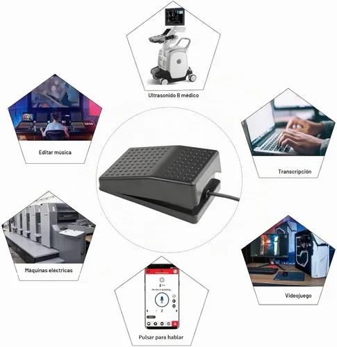 Vista 5 de iKKEGOL Interruptor de pie USB actualizado con un solo pedal de control mecánico Mapa Teclado de ratón Combinación de teclas de acceso rápido