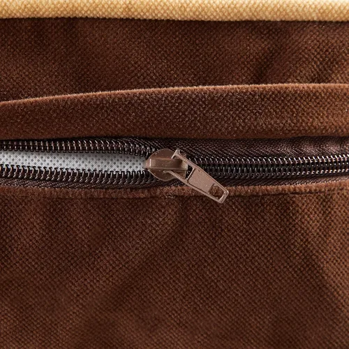 Vista 5 de South Pine Porch Buddy - Cama rectangular reversible de microfibra para perro con funda extraíble, lavable a máquina, cacao, extra pequeña