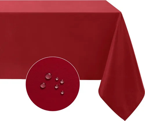 Vista 18 de Softalker - Mantel rectangular, impermeable y resistente a las manchas, mantel cuadrado de tela sin arrugas, lavable, cubierta de mesa de poliéster