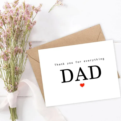 Vista 2 de Yanashop88 Tarjeta de agradecimiento para papá - Tarjeta de agradecimiento - Tarjeta de papá - Tarjeta del día del padre - Tarjeta para él - Tarjeta