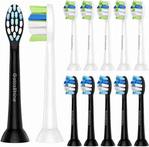 Vista 8 de Cabezales de cepillo de dientes de repuesto para Philips Sonicare, control de placa, compatible con mangos de cepillo de dientes eléctrico de clic