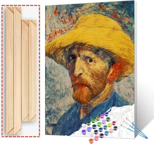 Vista 10 de Serie de Obras Maestras de Vincent Van Gogh Pintura por Números para Adultos de Tucocoo, Kits de Pintura por Números para Adultos DIY