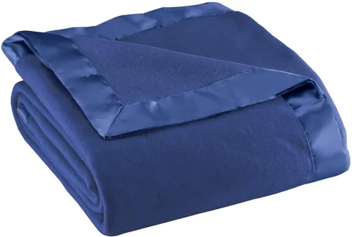 Vista 6 de Millas Kimball satén Manta de forro polar by Oakridge – comfortstm, Poliéster, Azul, gemelo