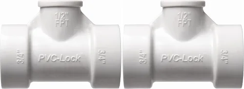 Vista 3 de Orbit 34772 3/4" PVC-Lock x 1/2" FPT Camiseta reductora