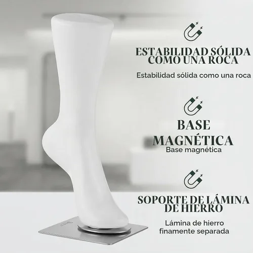 Vista 8 de Cabilock Exhibición del pie del maniquí del calcetín de 11" con la base