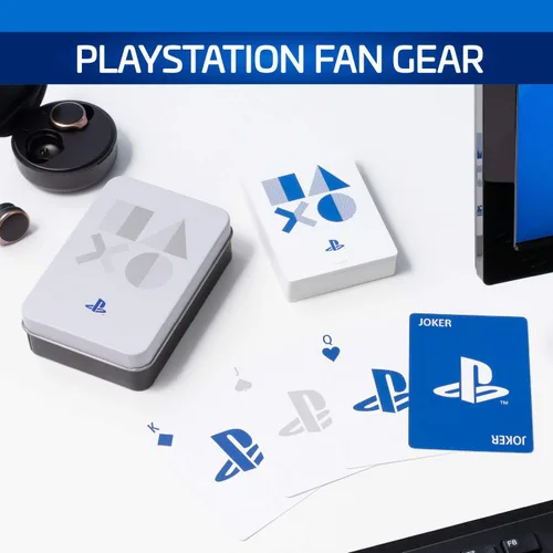 Vista 7 de PlayStation - Juego de cartas estándar con lata de almacenamiento
