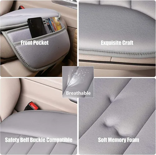 Vista 4 de Big Ant Cojín para asiento de automóvil, paquete de 2 cojines de espuma viscoelástica gruesa para aliviar el dolor, para automóvil, oficina, uso