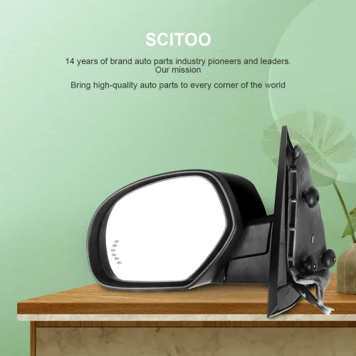 Vista 5 de SCITOO Espejo retrovisor lateral izquierdo apto para 2007 para Chevy Silverado Pickup nuevos modelos de estilo de carrocería 2008-2013 ajuste
