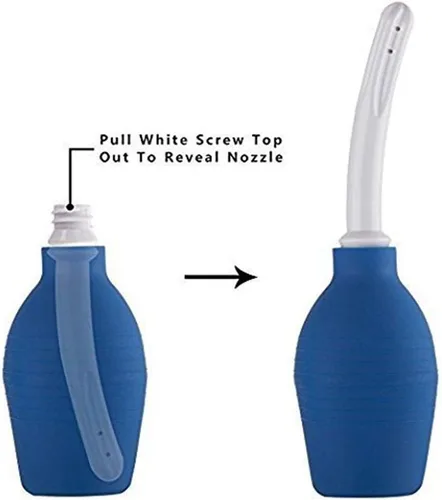Vista 2 de AnHua 1 unids Anal/Vaginal Enema Bulbo Ducha Colónica Irrigación Rectal Jeringa Limpiador (Bule)