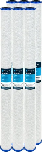 Vista 21 de SpiroPure SP-CBR2-5 Cartucho de filtro de agua de bloque de carbono con carcasa de coco certificado NSF de 5x2.5 0.5 micrones CBC-5 155169-43