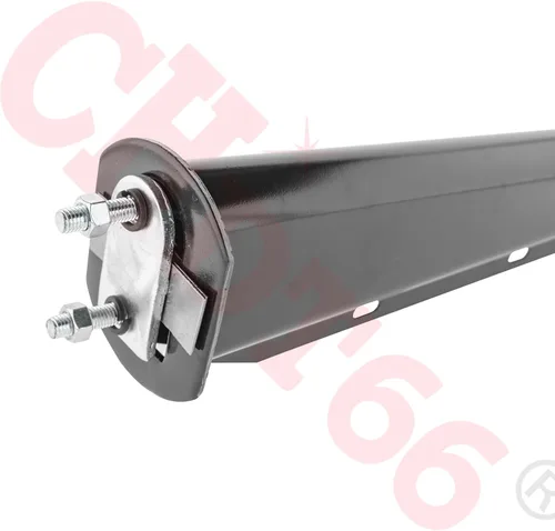 Vista 7 de Kit todo en uno de perchas para semirremolques - 30" resistente resorte cargado, distancia entre pernos: 2.5" - recto - negro con tiras reflectantes