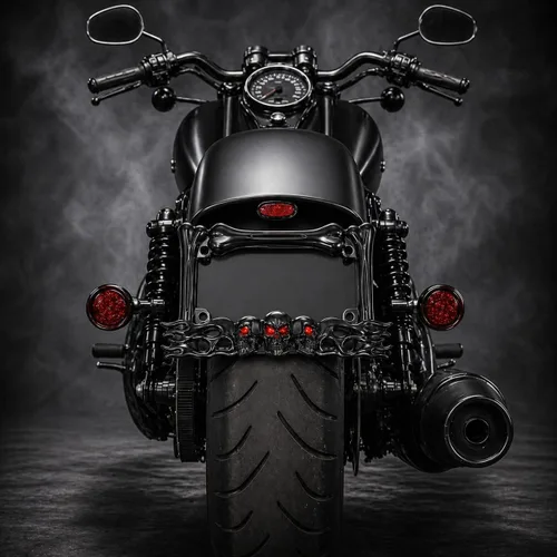 Vista 7 de Marco de matrícula de motocicleta, marco de placa de motocicleta resistente, aleación de zinc cromado, se adapta a placas estándar de 7 x 4