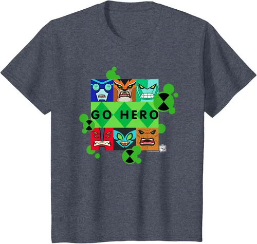 Vista 55 de Ben 10 Go Hero - Camiseta, Azul / Patchwork, S