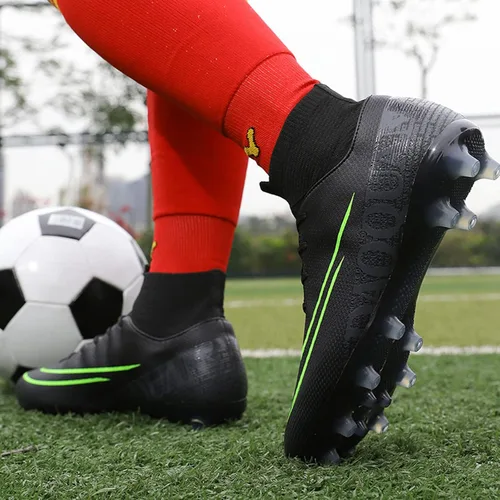 Vista 5 de Qzzsmy Tenis profesionales de fútbol para hombre, para interiores y exteriores, para competición, entrenamiento, atléticos, para niños grandes