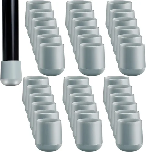 Vista 7 de Jetec Tapas plegables para patas de silla de 7/8 pulgadas, tapas de plástico resistentes para patas de silla, tapas de goma que no dañan las patas