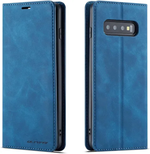 Vista 11 de QLTYPRI Funda para Samsung Galaxy S8, funda de piel sintética premium TPU parachoques con tarjetero Kickstand adsorción magnética oculta a prueba