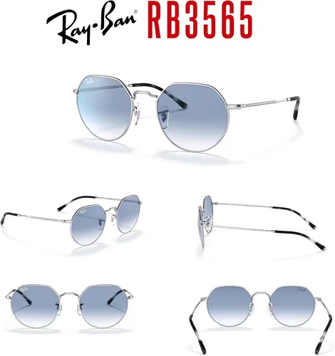 Vista 7 de Ray-Ban Jack RB3565 - Lentes de sol hexagonales redondeados para hombre y mujer + paquete con kit de gafas de diseñador iWear