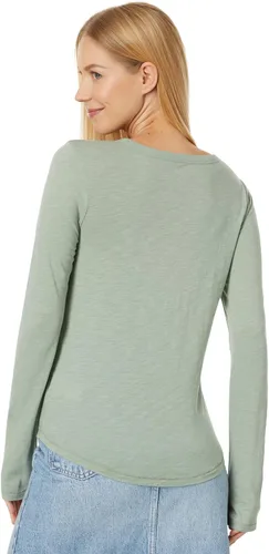 Vista 2 de Madewell Whisper - Camiseta de manga larga con cuello redondo de algodón