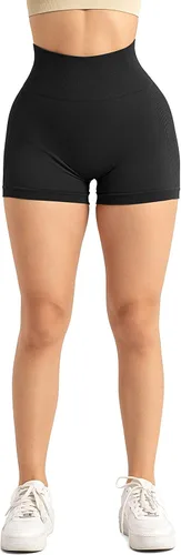Vista 7 de A AGROSTE - Pantalones cortos con levantamiento de glúteos para mujer, cintura alta, sin costuras, para yoga, ciclismo, entrenamiento, TIK Tok